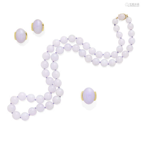 Collection of Lavender Jade Jewelry, Gumps