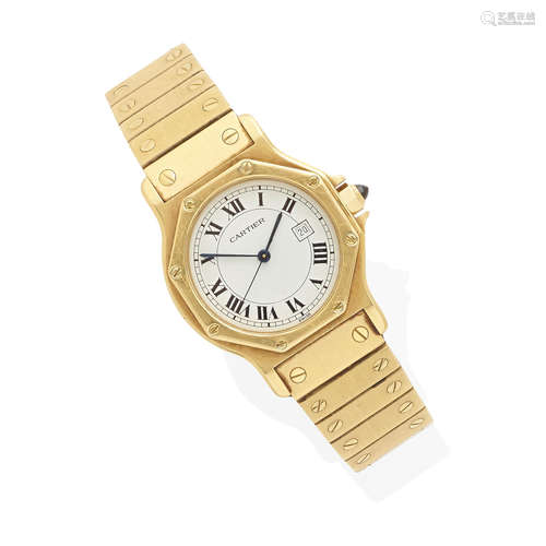 An 18k Gold 'Santos Rondé' Wristwatch, Cartier