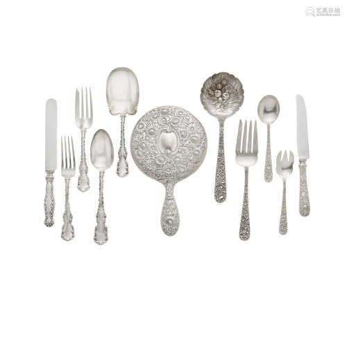 A group of American sterling silver flatware  by various makers, 20th century
