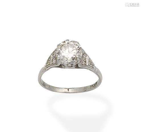 A diamond single-stone ring