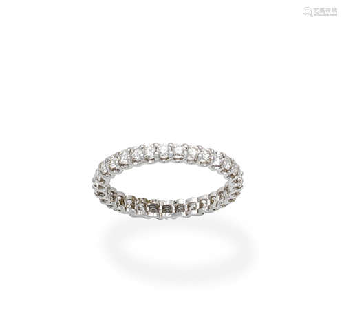 A diamond eternity ring