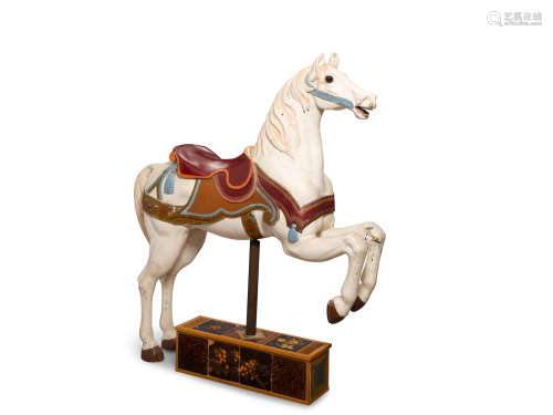 A Gustave Dentzel Polychromed Carved Wood Carousel Horse  Philadelphia, early 20th century