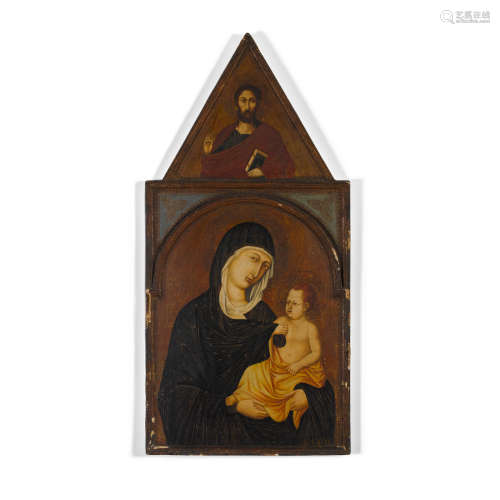 Veneto-Cretan School(18th Century) Madonna and Child 39 x 18in (99.1 x 45.8cm)