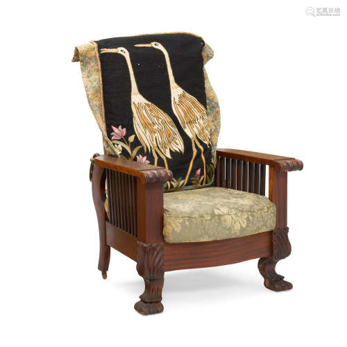 A Victorian Mahogany Adjustable Armchair  Late 19th century