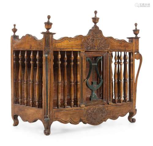 A French Provincial Carved Oak Panetiere
