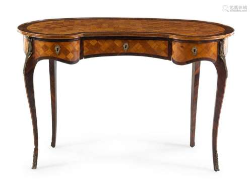 A Louis XV Style Parquetry Writing Table