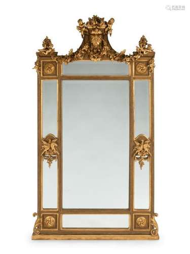 A Louis XVI Style Giltwood Mirror