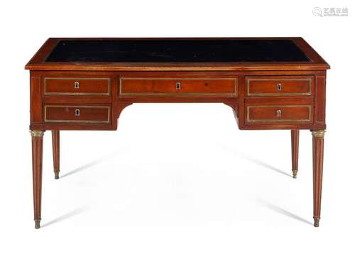 A Directoire Style Mahogany Bureau Plat