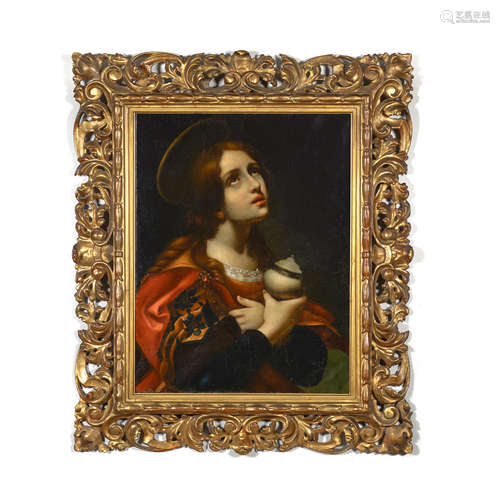 After Carlo Dolci Mary Magdalene in prayer 28in x 21 1/2in (71.3cm x 54.6cm)