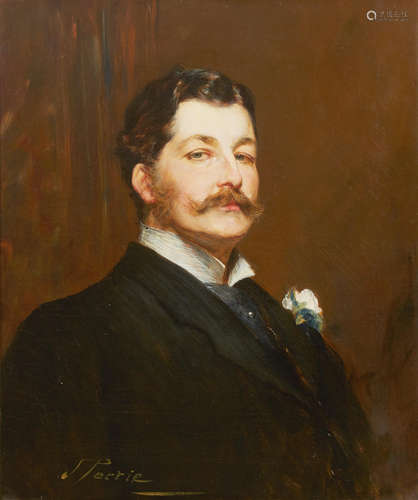 John Pettie, RA HRSA(British, 1839-1893) A portrait of a gentleman  27 1/2in x 23in (69.9cm x 58.5cm)