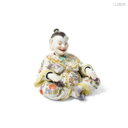 A Meissen porcelain Nodding Head Pagoda Figure  Late 19th century