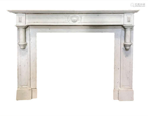 A Neoclassical Style Marble Fireplace Surround  Late 19th century