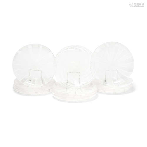 Fifteen Seguso Filigrana Glass Chargers