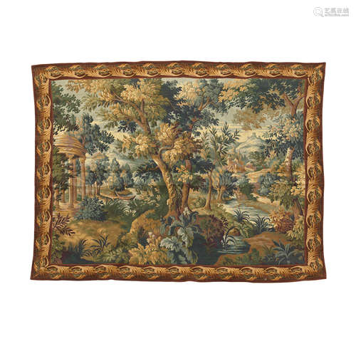 A French Verdure Garden Tapestry Late 19th/early 20th century