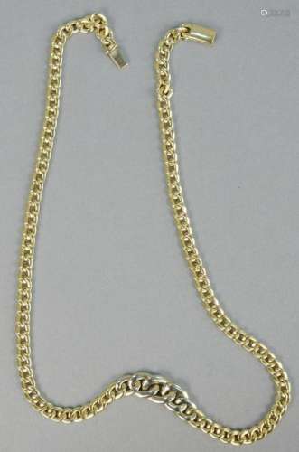 14K gold necklace, with large link. 28.5 grams.