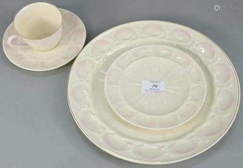 Twenty-five piece Belleek dessert set, to include a