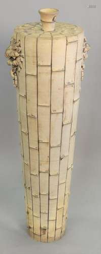 Contemporary Earthenware vase, oriental style. ht. 41