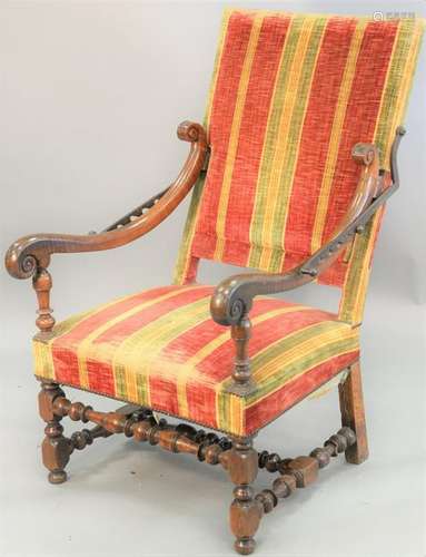 Queen Anne style mahogany armchair, convertible to make