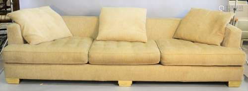 Larry Laslo directional three cushion sofa, ht. 28 in.,