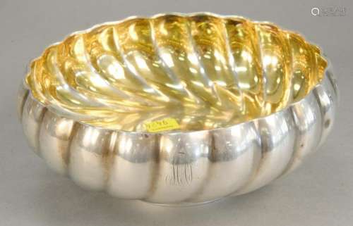 Sterling silver footed bowl, dia. 8 in., 16 t.oz.