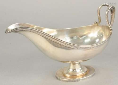 Tiffany & Co. sterling silver gravy boat, with open