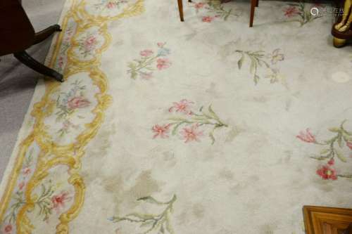 French Aubusson style custom carpet, marked 