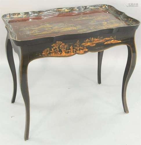 Louis XV style Chinoiserie decorated table, with