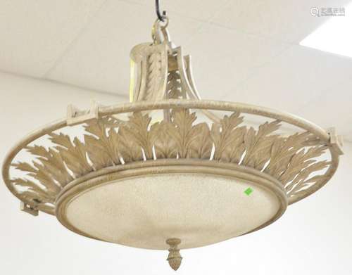 Three piece lot to include contemporary chandalier,