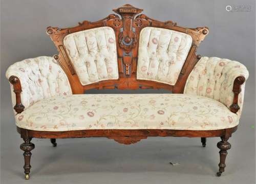 Eastlake Victorian loveseat. ht. 41 in., lg. 63 in.