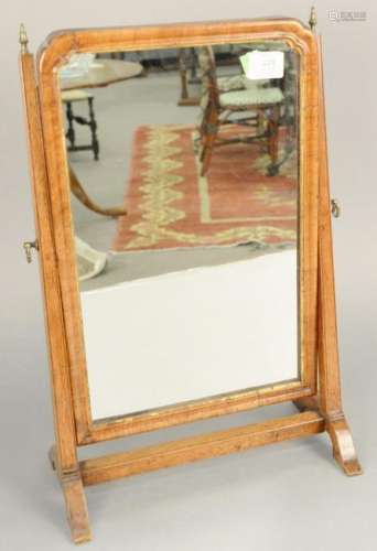 Queen Anne mirror now in a later mahogany stand, 18th