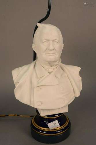 Sevres porcelain bust of a man, mounted on pedestal