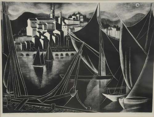 Vera Andrus (1896 - 1979), lithograph, 