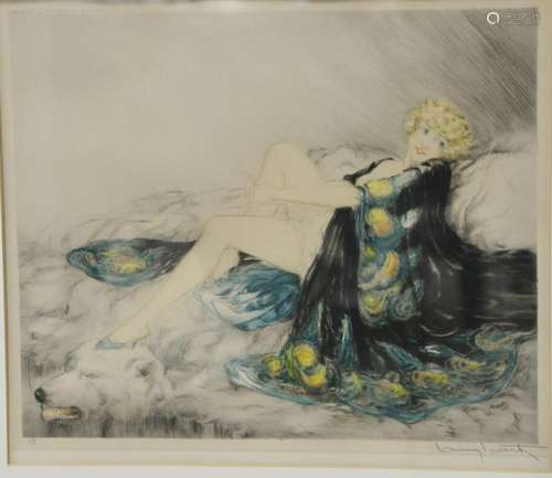 Louis Icart (1888-1950), stitching aquatint, 