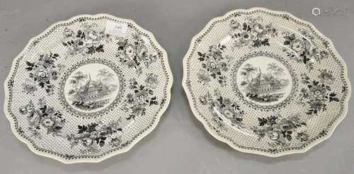 Nine piece lot of Staffordshire plates marked British