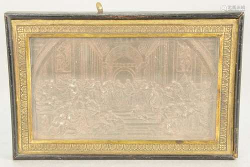 Bronze plaque by Frac Putinati, 19th century, back