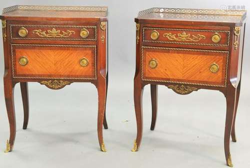 Pair of Curtis mahogany Louis XV style stands, ht. 29