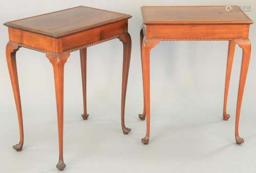 Pair of Custom Mahogany Queen Anne style stands, with