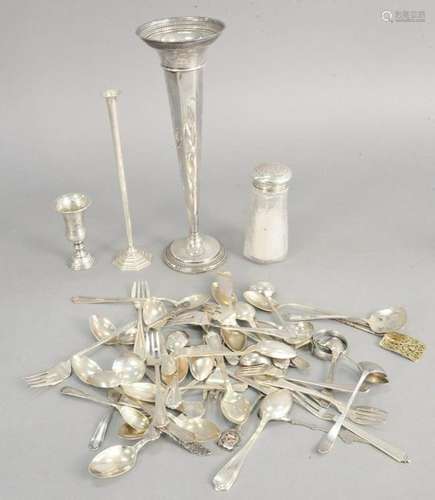 Sterling silver micellaneous items plus two weighted