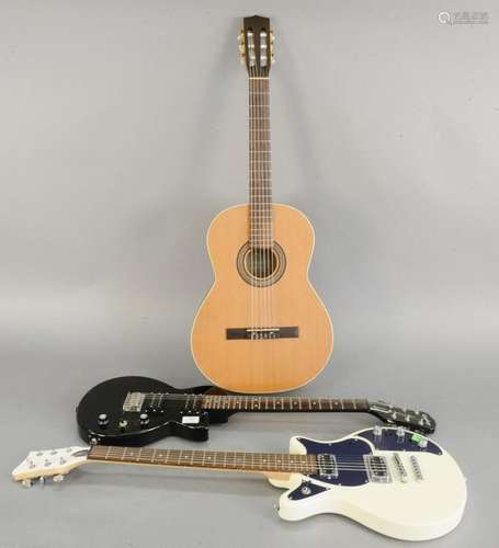 Three guitars, Godin acoustic guitar, La Patrie Etude,