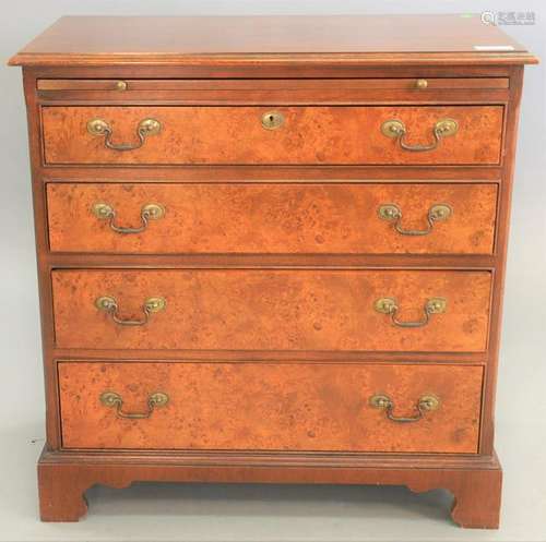 Mahogany bachelor's chest, with pull out slide,