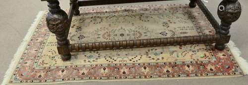 Oriental throw rug, 4' x 6'7