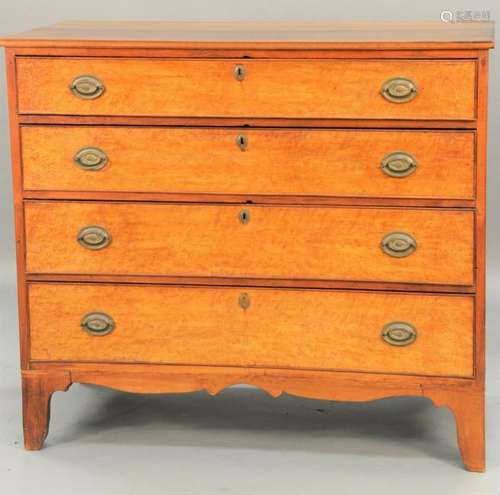 Federal Cherry Chest, having birdseye maple drawer