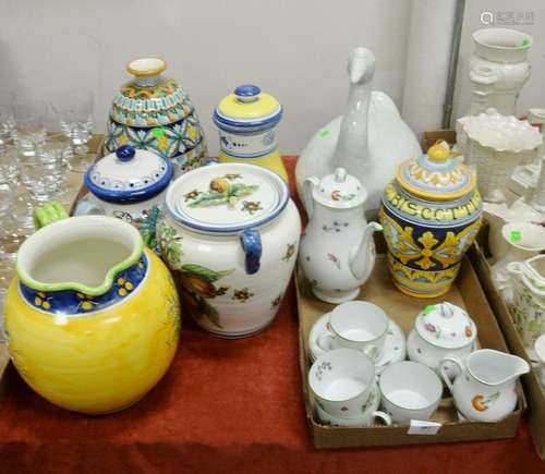 Large Group of Pottery & Porcelain, to include Tiffany,