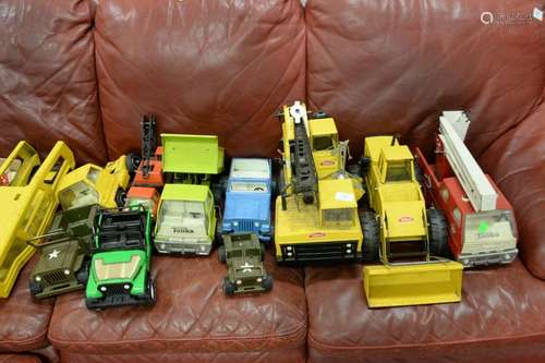 Group of Toy Trucks, loaders, construction vehicles,