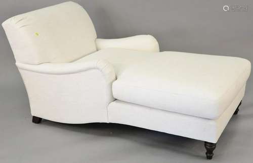 Large Contemporary chaise, (bottom corner of upholstery