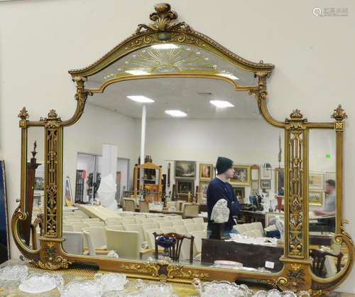 Large decorative mirror, having yellow mirror