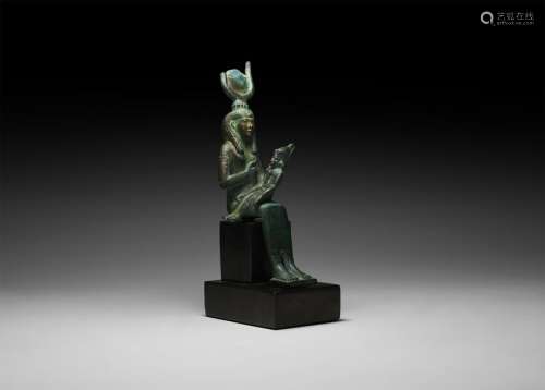 Egyptian Seated Isis and Horus Statuette