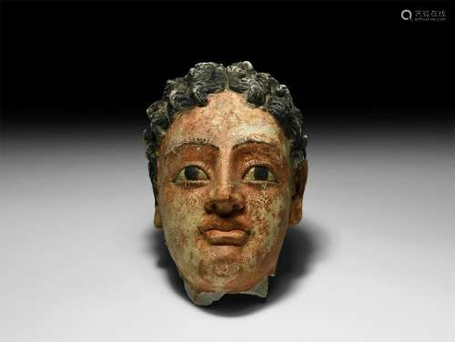 Romano-Egyptian Painted Head of a Lady