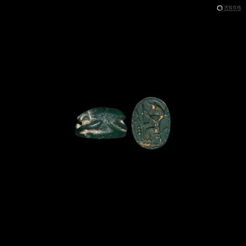 Phoenician Scarab with Seated God