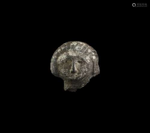 Phoenician Silver Goddess Head